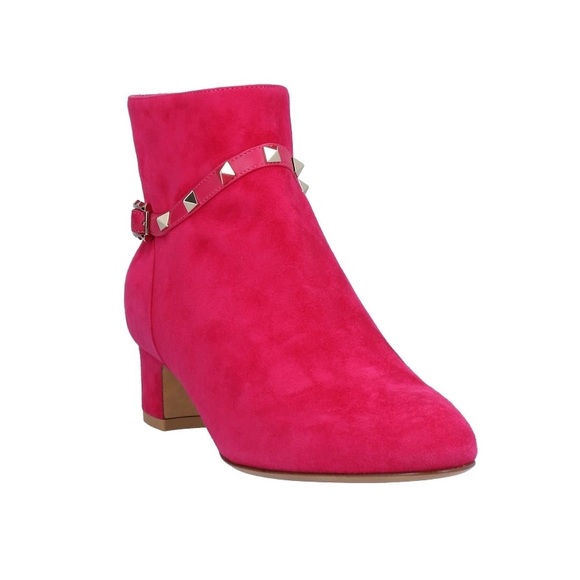 SOLD VALENTINO GARAVANI Pink Ankle Boots - Picture 2 of 4